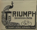1913 triumph-Deutsche-Rad-Kraftfahrer-Zeitung Pfau-Plakat.jpg