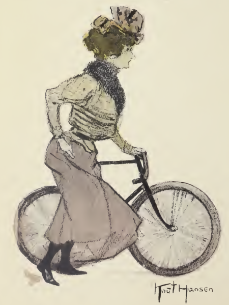 Datei:Frau mit Rad-Graphik Knut Hansen.png